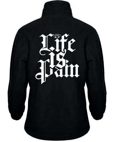 Bestickte Kinder Fleecejacke (Life is Pain)