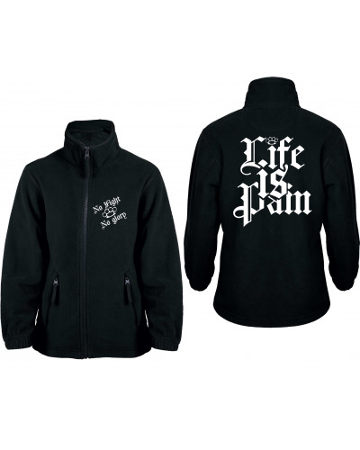 Bestickte Kinder Fleecejacke (Life is Pain)