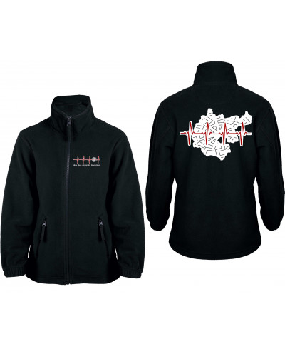Bestickte Kinder Fleecejacke (Mein Herz schlägt für Deutschland)