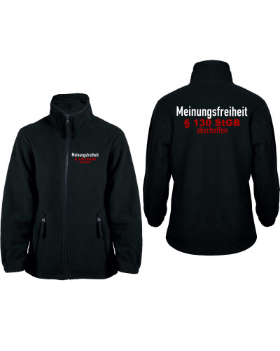 Bestickte Kinder Fleecejacke (Meinungsfreiheit)