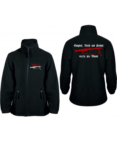 Bestickte Kinder Fleecejacke (Mg42 Einigkeit, Recht und Freiheit)