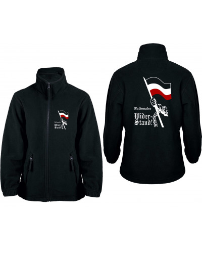 Bestickte Kinder Fleecejacke (Nationaler Widerstand, Fahne)