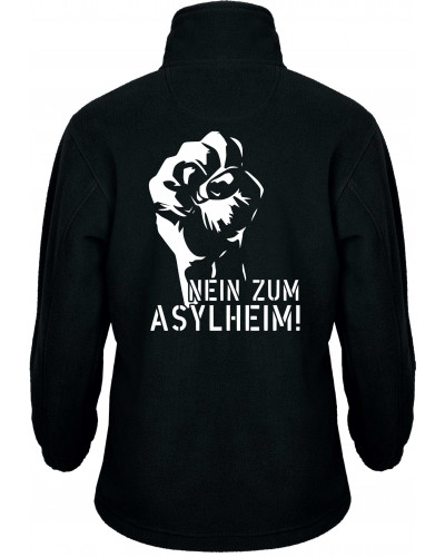 Bestickte Kinder Fleecejacke (Nein zum Asylheim)