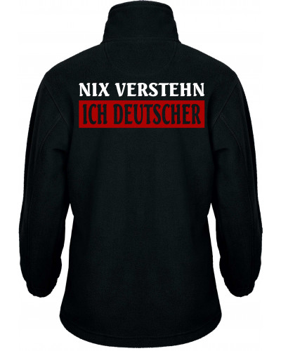 Bestickte Kinder Fleecejacke (Nix verstehen, ich deutscher)
