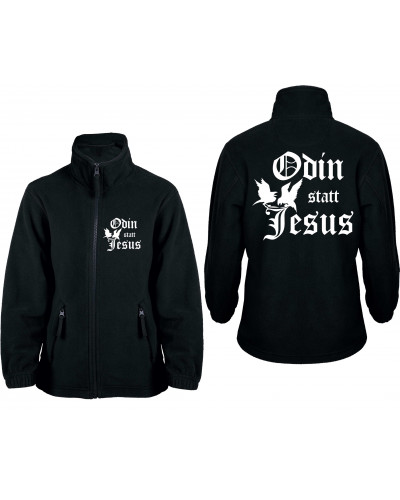 Bestickte Kinder Fleecejacke (Odin statt Jesus)