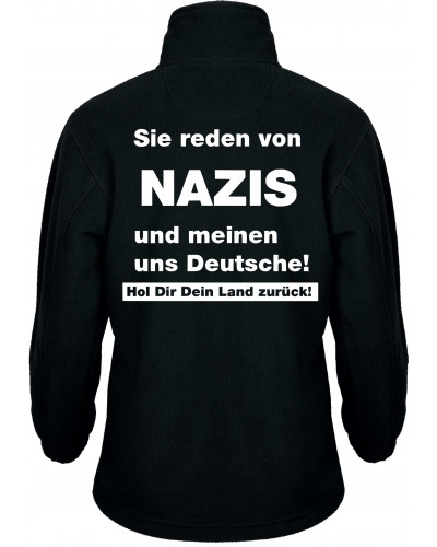 Bestickte Kinder Fleecejacke (Sie reden von Nazis)