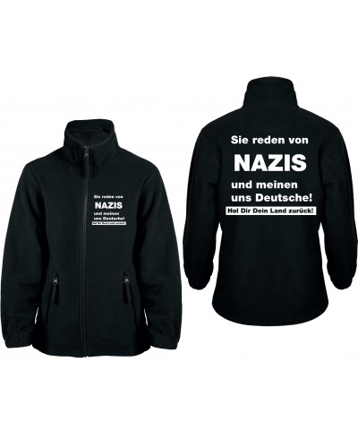 Bestickte Kinder Fleecejacke (Sie reden von Nazis)