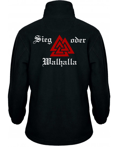 Bestickte Kinder Fleecejacke (Sieg oder Walhalla)
