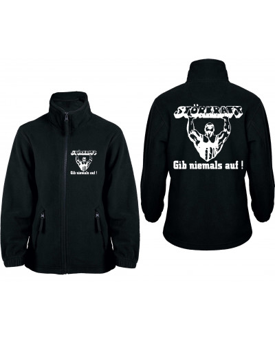 Bestickte Kinder Fleecejacke (Störkraft gib niemals auf)