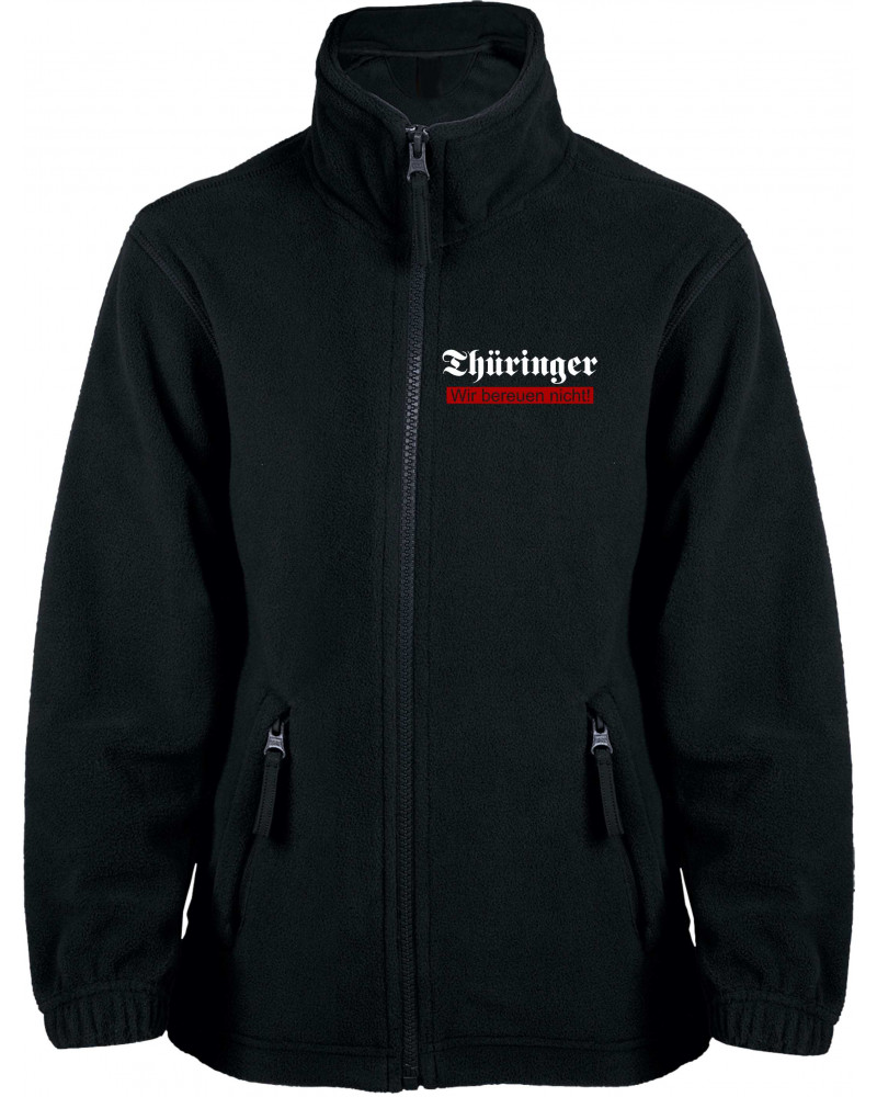 Bestickte Kinder Fleecejacke (Thüringer, wir bereuen nicht)