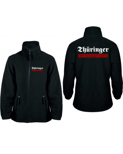 Bestickte Kinder Fleecejacke (Thüringer, wir bereuen nicht)