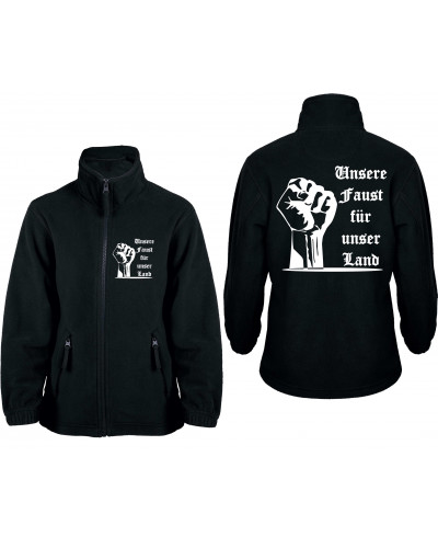 Bestickte Kinder Fleecejacke (Unsere Faust für unser Land)