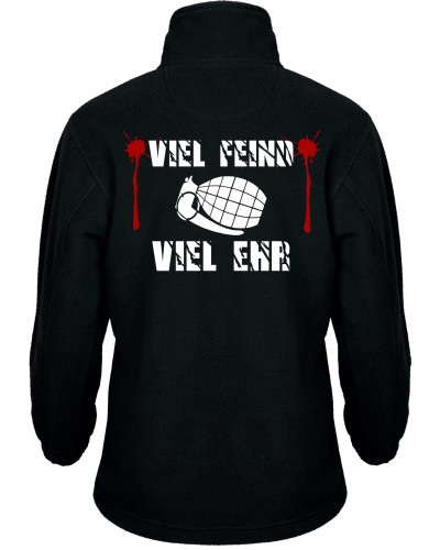 Bestickte Kinder Fleecejacke (Viel feind viel Ehr)