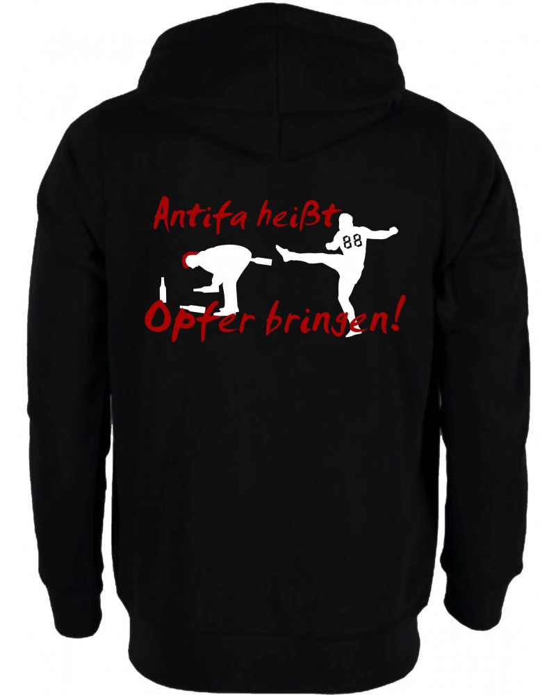 Kinder Kapuzen-Jacke (Antifa heißt Opfer bringen)