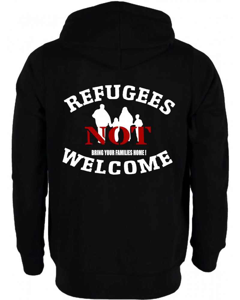 Kinder Kapuzen-Jacke (Refugees not welcome)