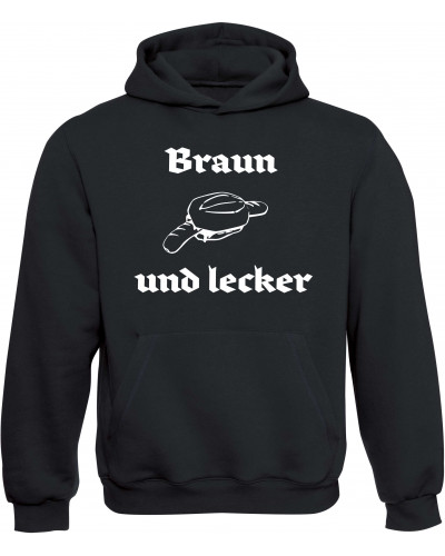Kinder Kapuzen-Pullover (Braun und lecker)