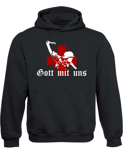 Kinder Kapuzen-Pullover (Gott mit uns, Soldat)