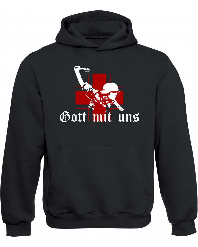 Kinder Kapuzen-Pullover (Gott mit uns, Soldat)