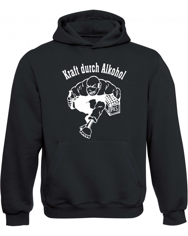 Kinder Kapuzen-Pullover (Kraft durch Alkohol)