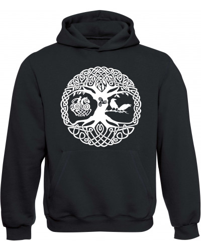 Kinder Kapuzen-Pullover (Lebensbaum)
