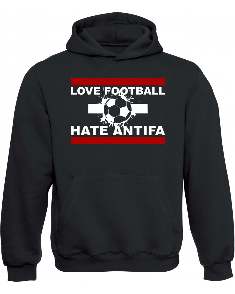 Kinder Kapuzen-Pullover (Love Football hate Antifa)