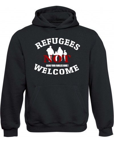 Kinder Kapuzen-Pullover (Refugees not welcome)