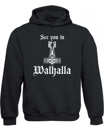 Kinder Kapuzen-Pullover (See you in Walhalla Thorhammer)