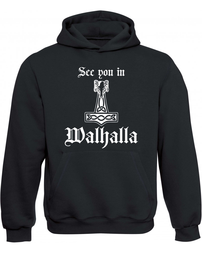 Kinder Kapuzen-Pullover (See you in Walhalla Thorhammer)