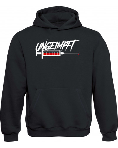 Kinder Kapuzen-Pullover (Ungeimpft, Spritze)