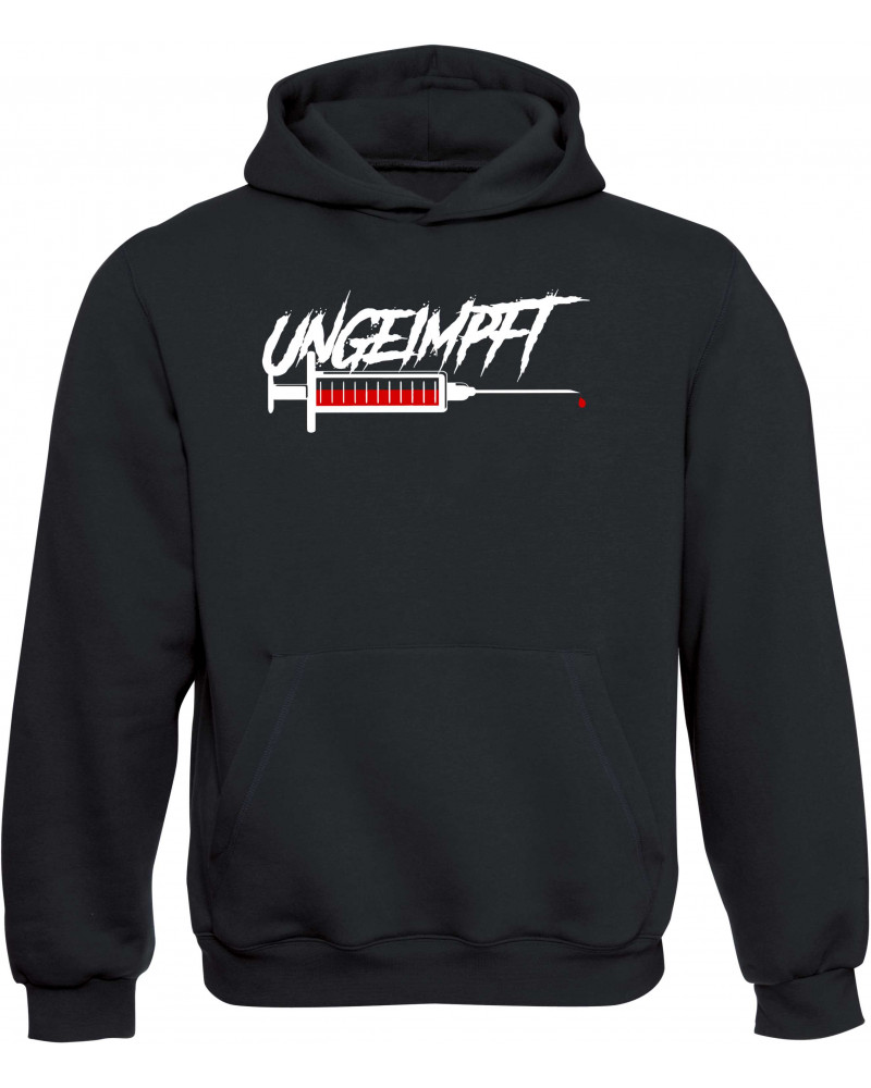 Kinder Kapuzen-Pullover (Ungeimpft, Spritze)