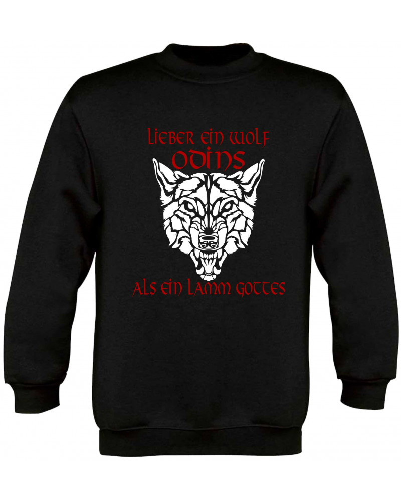 Kinder Pullover (Lieber ein Wolf Odins als ein Lamm Gottes)