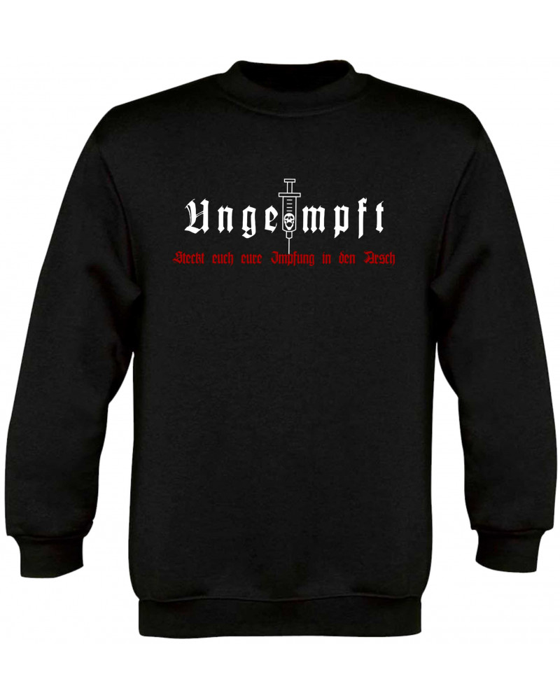Kinder Pullover (Ungeimpft, Steckt euch eure Impfung in den Arsch)