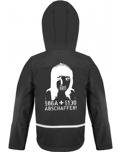 Bestickte Kinder Softshell Kapuzenjacke (86A und 130 abschaffen)