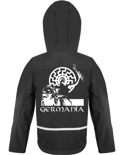 Bestickte Kinder Softshell Kapuzenjacke (Germania)