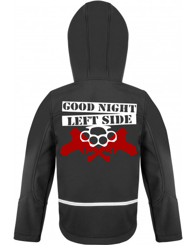 Bestickte Kinder Softshell Kapuzenjacke (GNLS, Schlagring)
