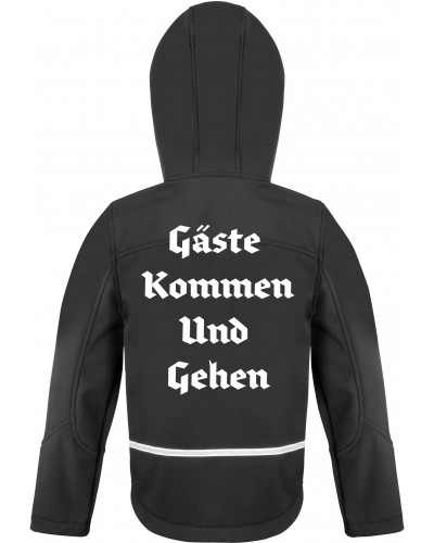 Bestickte Kinder Softshell Kapuzenjacke (Gute Heimreise)