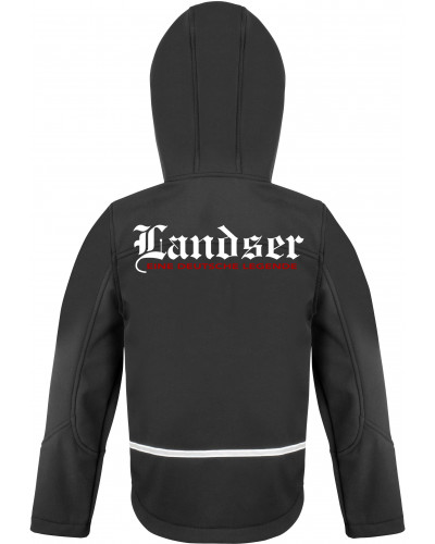 Bestickte Kinder Softshell Kapuzenjacke (Landser, eine deutsche legende)