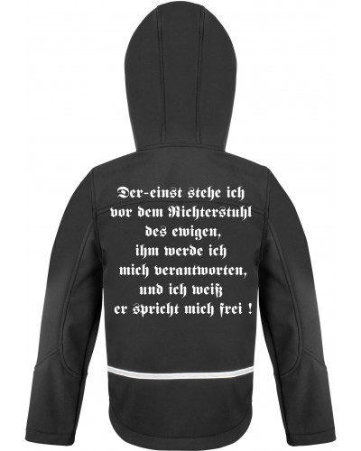 Bestickte Kinder Softshell Kapuzenjacke (Rudolf Hess)