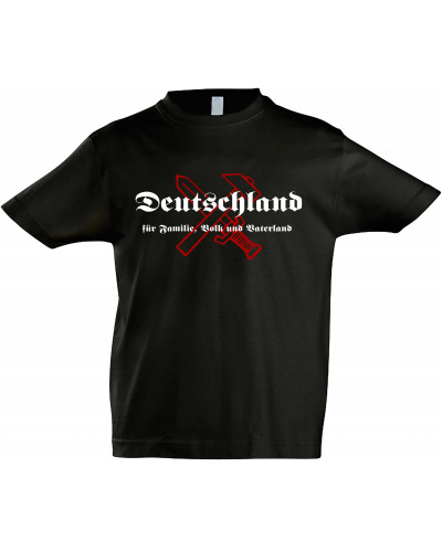 Kinder T-Shirt (Deutschland für Familie, Volk und Vaterland)