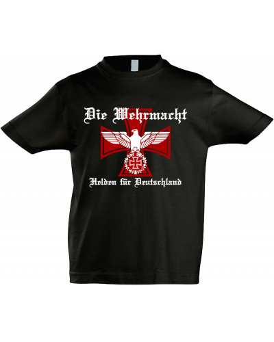 Kinder T-Shirt (Die Wehrmacht, Helden für Deutschland)