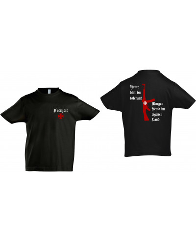 Kinder T-Shirt (Heute tolerant morgen fremd im eigenen Land)