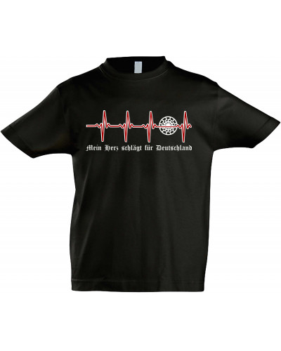 Kinder T-Shirt (Mein Herz schlägt für Deutschland)