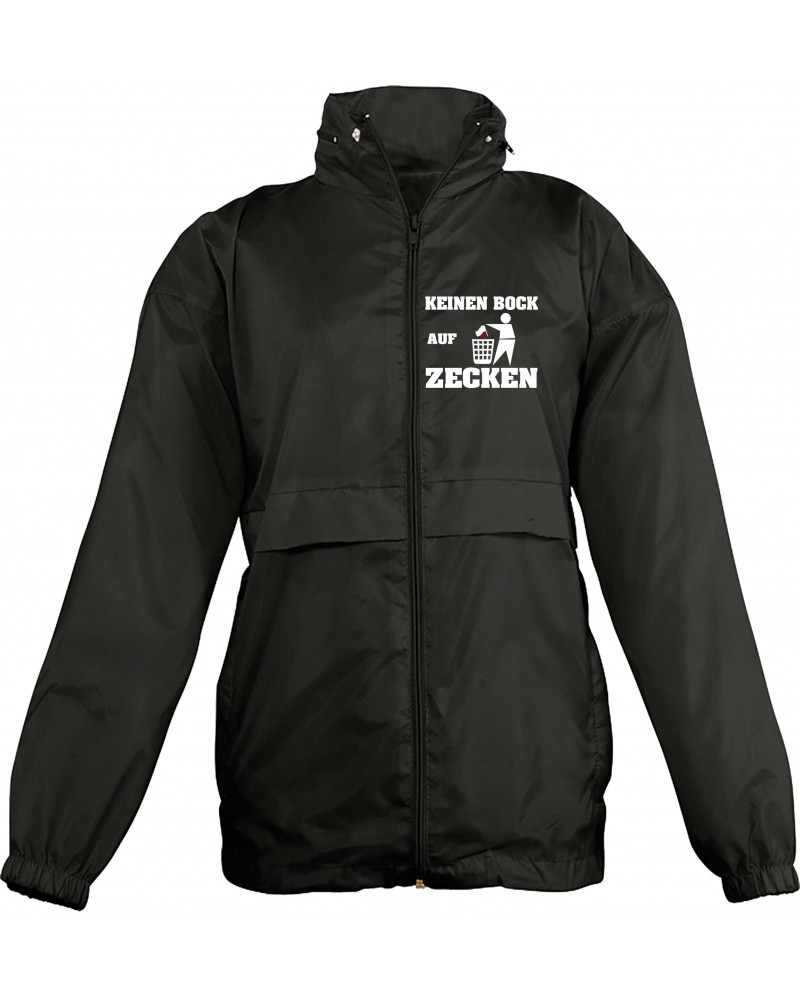Bestickter Kinder Windbreaker (Keinen Bock auf Zecken)