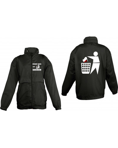 Bestickter Kinder Windbreaker (Keinen Bock auf Zecken)