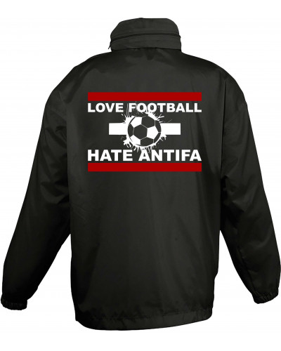 Bestickter Kinder Windbreaker (Love Football hate Antifa)