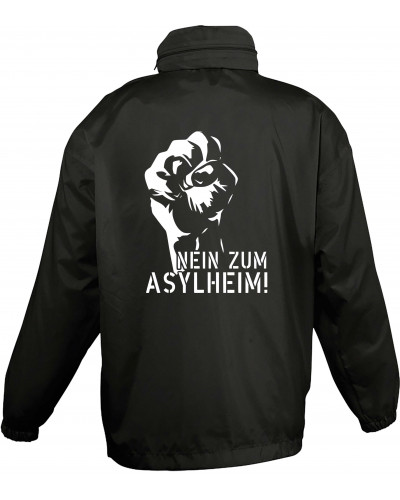 Bestickter Kinder Windbreaker (Nein zum Asylheim)