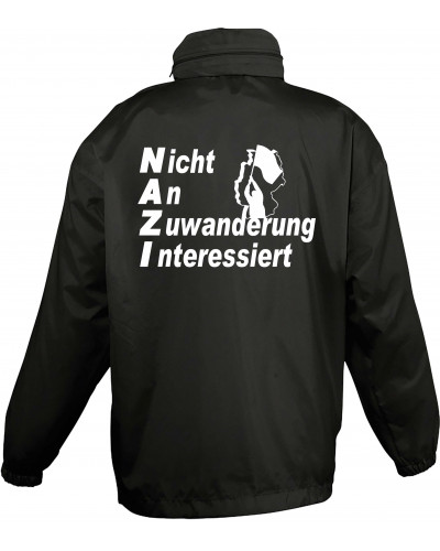 Bestickter Kinder Windbreaker (Nicht an Zuwanderung interessiert, Fahne)