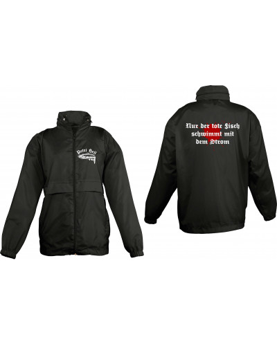 Bestickter Kinder Windbreaker (Petri Heil)