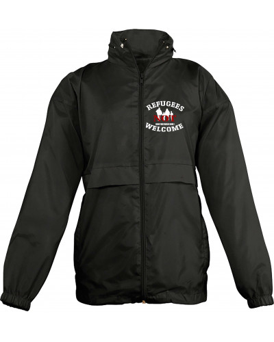 Bestickter Kinder Windbreaker (Refugees not welcome)