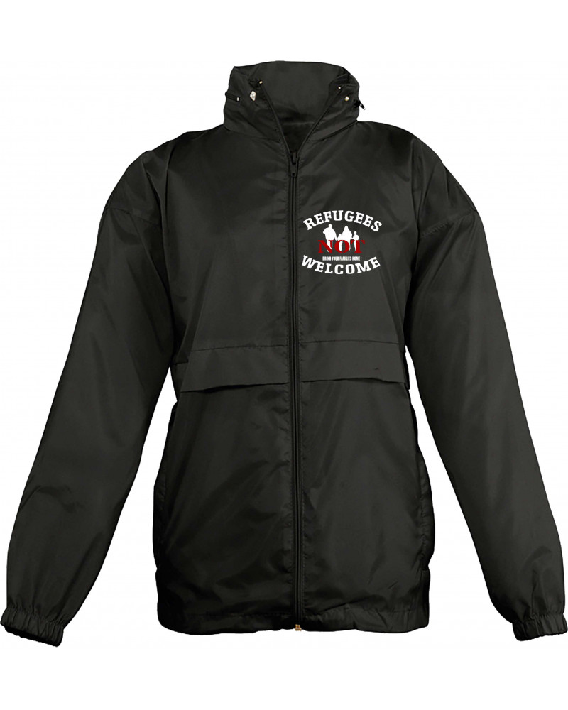 Bestickter Kinder Windbreaker (Refugees not welcome)